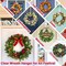 Wreath Hanger,12” Clear Wreath Hooks for Front Door,2 Pack Over the Door Easter Christmas Decoration Hangers Fall Halloween Wreaths holder,Non Scratch Wreath Hangers for Front Door Décor Welcome Sign